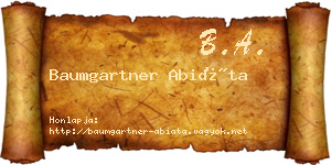 Baumgartner Abiáta névjegykártya